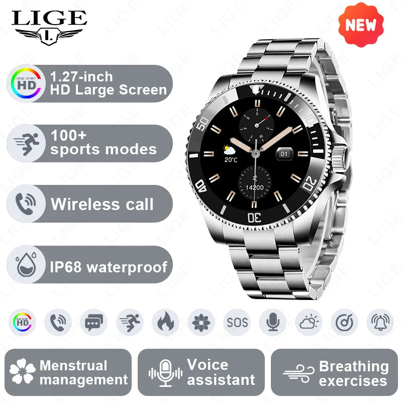 LIGE Reloj Inteligente 1.27 Presión Arterial