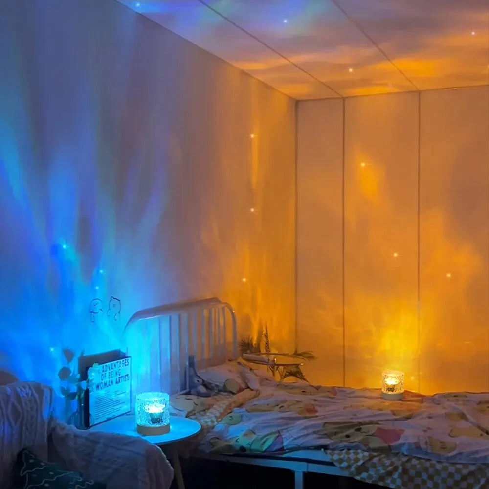 Proyector LED de Ondas de Agua con Luz Nocturna RGB