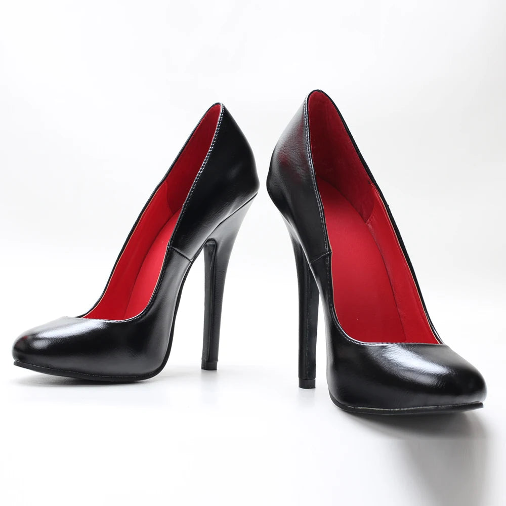 Zapatos de Tacon de Aguja Ultraalto para Mujer - Punta Redonda, Talle Grande