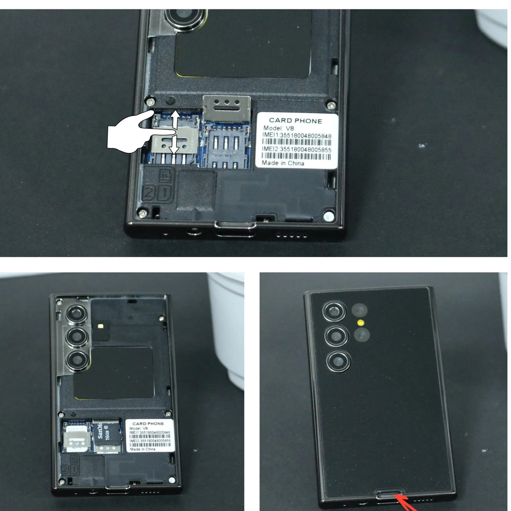Mini teléfono de tamaño de tarjeta de crédito desbloqueado, doble SIM, pantalla ultrafina de 2,0 ", cambiador de voz para teléfono móvil, linterna con esfera de velocidad