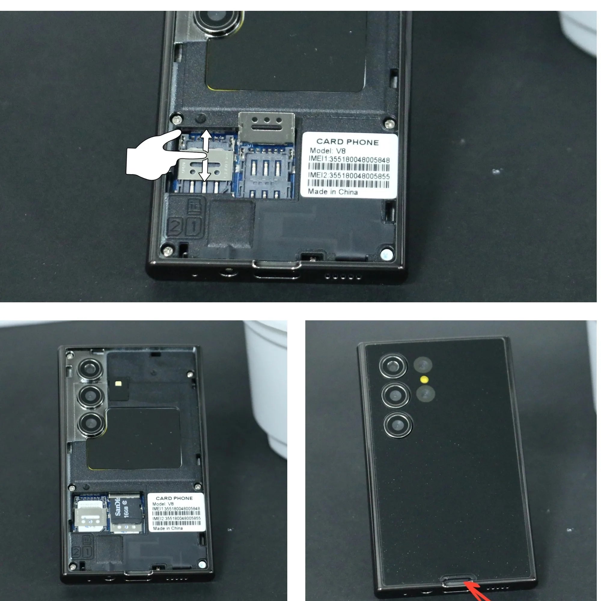 Mini teléfono de tamaño de tarjeta de crédito desbloqueado, doble SIM, pantalla ultrafina de 2,0 ", cambiador de voz para teléfono móvil, linterna con esfera de velocidad