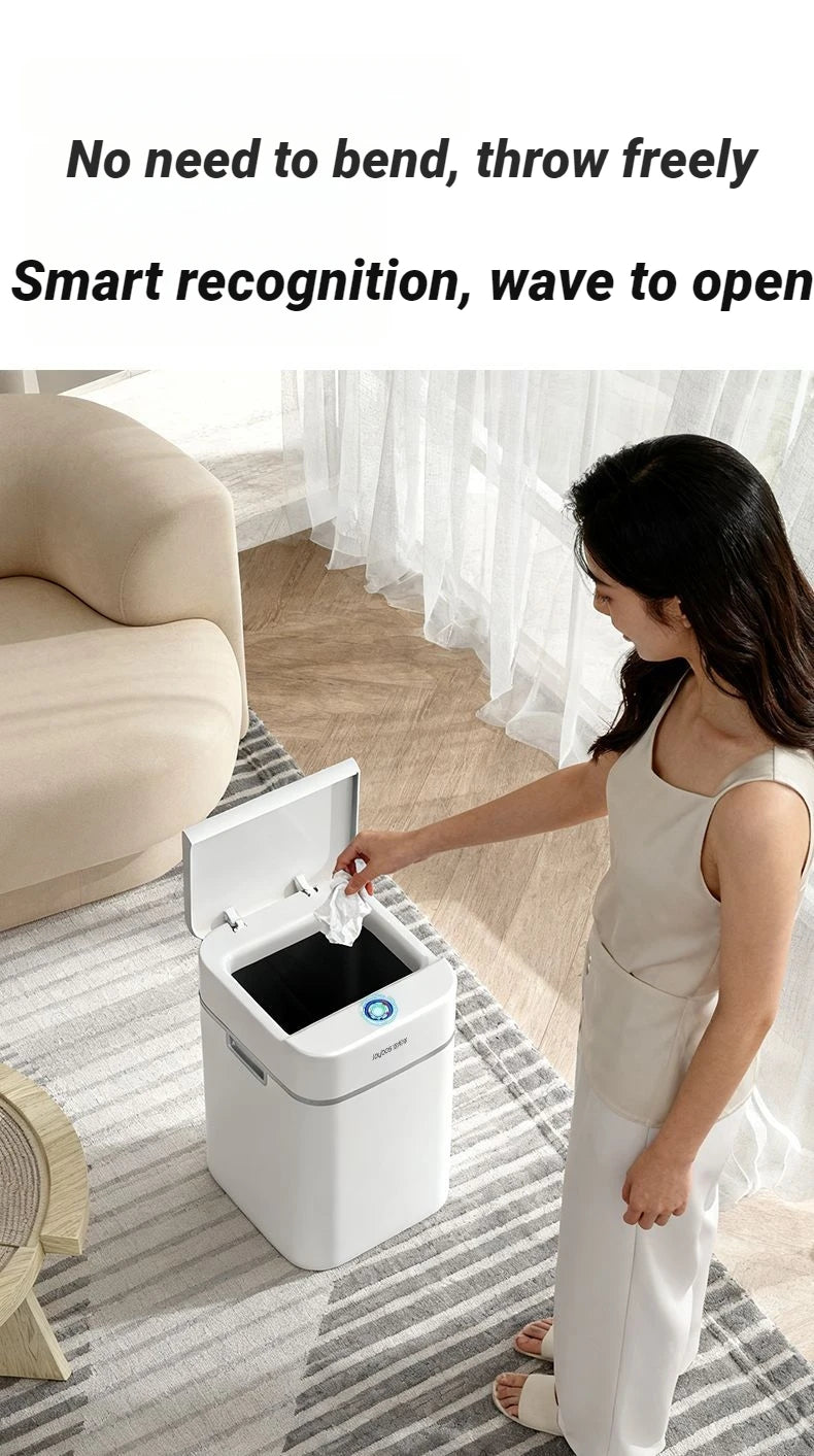 Papelera inteligente Joybos con sensor de movimiento y tapa automática, 12 L