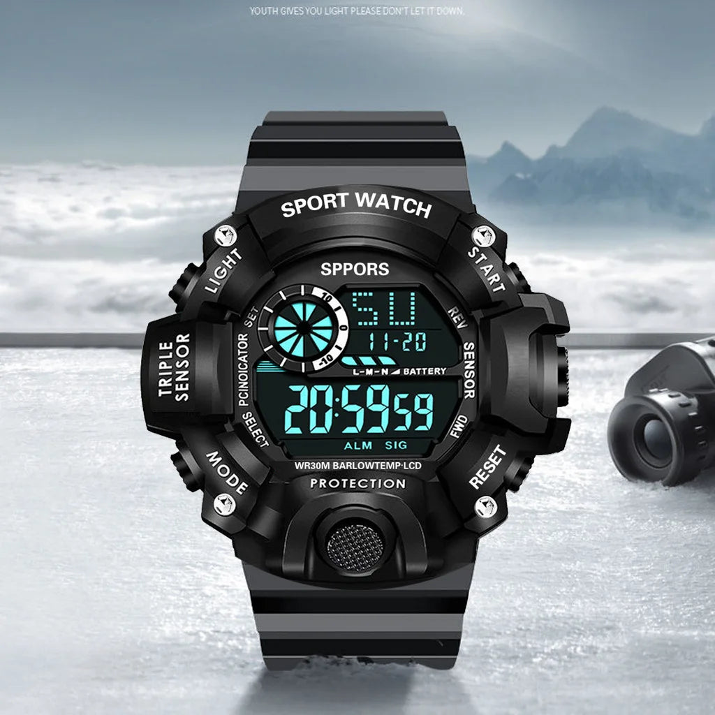 Reloj Digital LED YIKAZE para hombre, relojes deportivos para hombre, reloj electrónico para Fitness, relojes deportivos militares multifunción, reloj, regalos para niños
