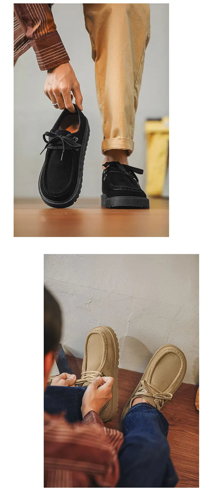 Zapatos descalzos con punta ancha para hombre, calzado informal retro clásico, zapatos ligeros para deportes al aire libre, zapatos para caminar, zapatos de trabajo de suela gruesa de color caqui