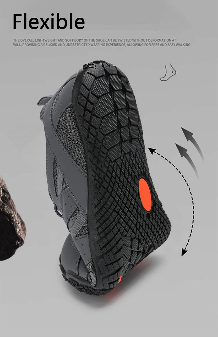 Zapatos de senderismo transpirables para hombre, zapatillas de deporte flexibles para exteriores, zapatos antideslizantes a la moda para caminar para hombre, zapatos informales de escalada de gran tamaño
