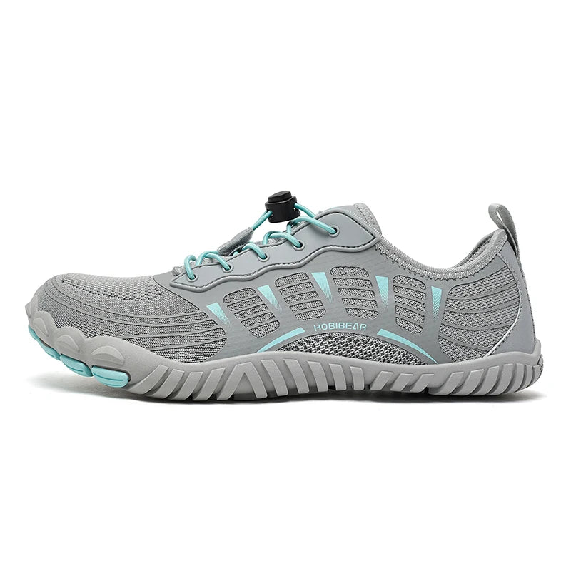 HOBIBEAR Zapatos descalzos para hombre y mujer, zapatillas de deporte con banda elástica transpirable y punta ancha, zapatos informales para caminar en la playa