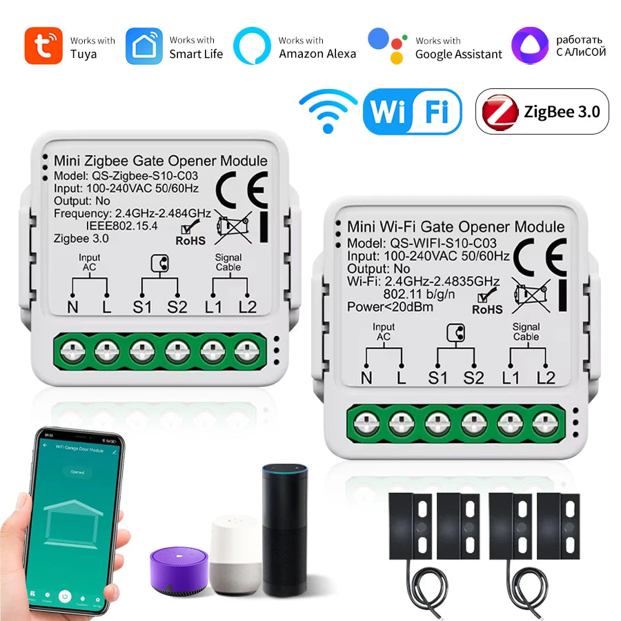 Controlador de Puerta de Garaje Tuya WiFi Zigbee