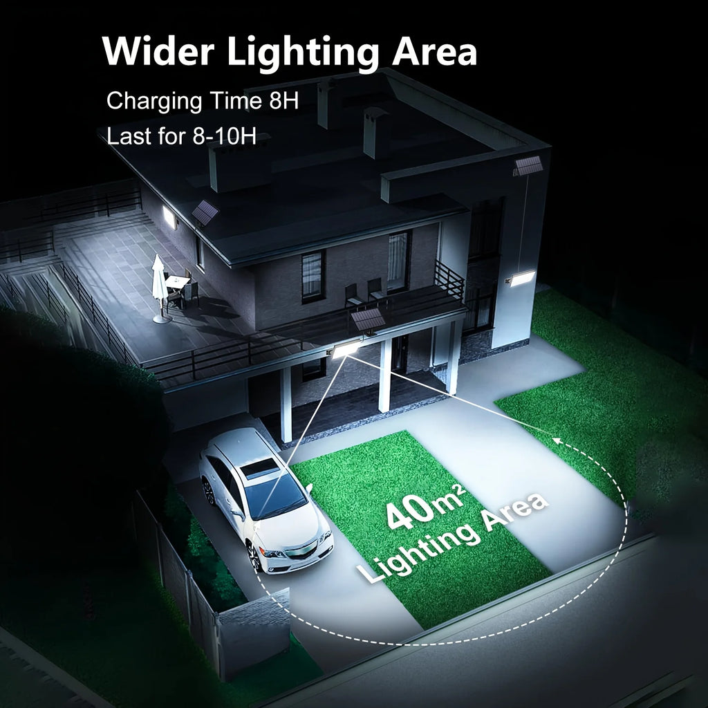 Luz Solar LED 400 con Sensor de Movimiento para Exterior
