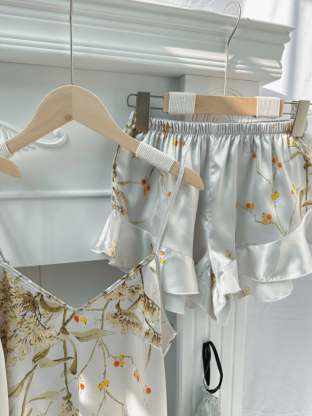 Conjunto de Pijama 5 Piezas con Estampado Floral para Mujer