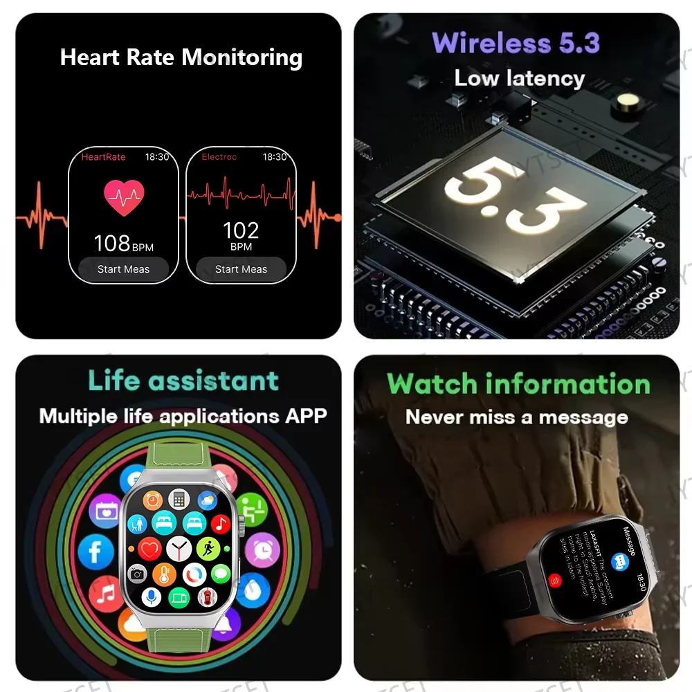 Reloj inteligente LAXASFIT con pantalla curva de 2,01 pulgadas para hombre, Bluetooth 5,3, llamada HD, múltiples modos deportivos, reloj de regalo para mujer