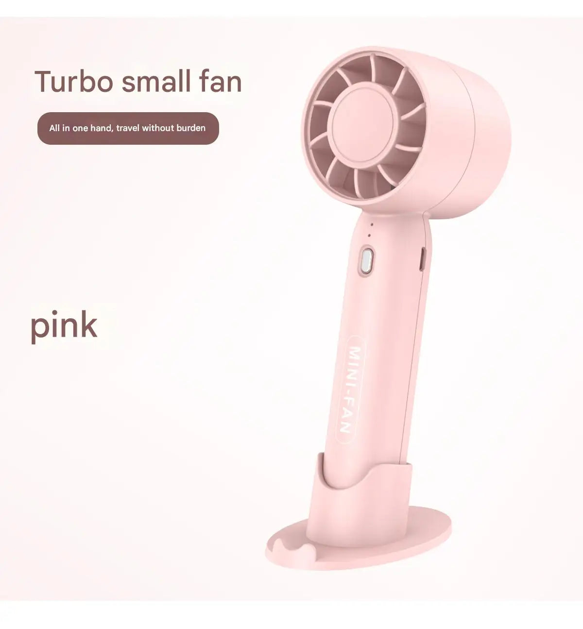 Turbo ventilador de mano portátil con carga USB