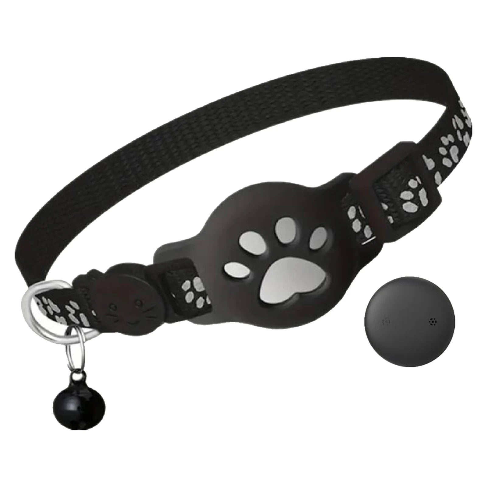 Localizador Electrónico de Mascotas para iOS y Android, Rastreador de Mascotas Impermeable con Campana, Solución de Rastreo, Collar Inteligente para Gatos Pequeños a Grandes