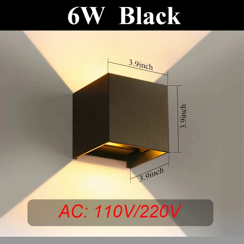 Aplique de Pared LED Impermeable Interior y Exterior