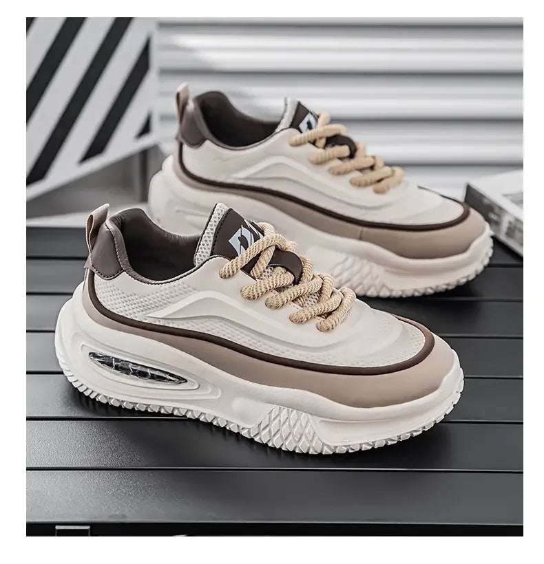 Zapatos Deportivos Casuales para Hombre, Zapatos de Skate con Suela Gruesa a la Moda, Zapatos Modernos y Cómodos para Hombre, Adecuados para Exteriores