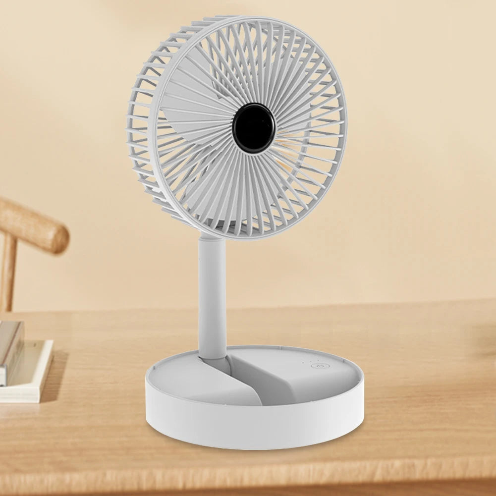 Ventilador de Escritorio Plegable Recargable USB con Tecla Táctil
