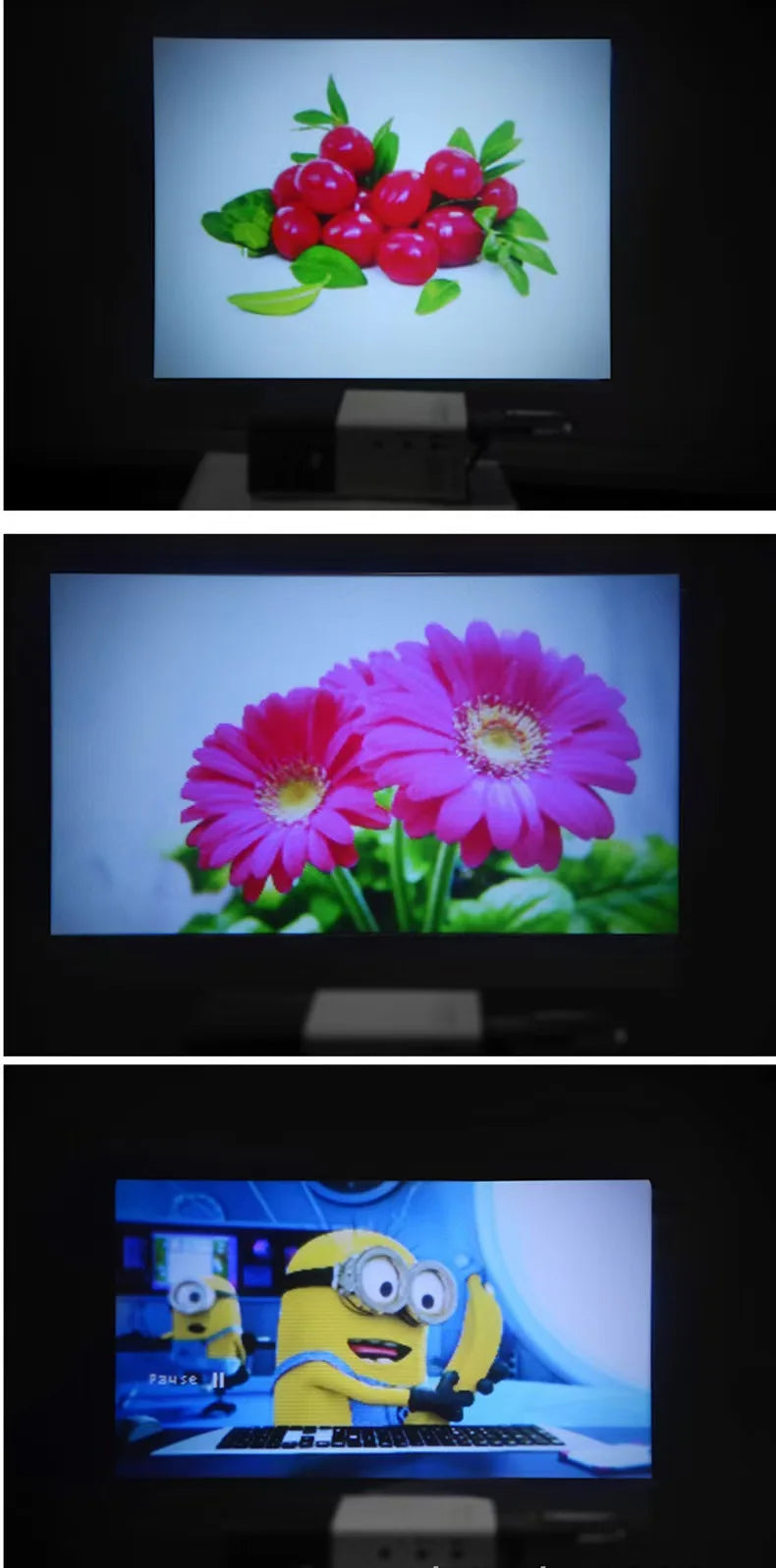Mini Proyector Portátil FOCABO YG300, Audiovisual 4K, LCD Inteligente HD, Proyección de Pared para el Hogar