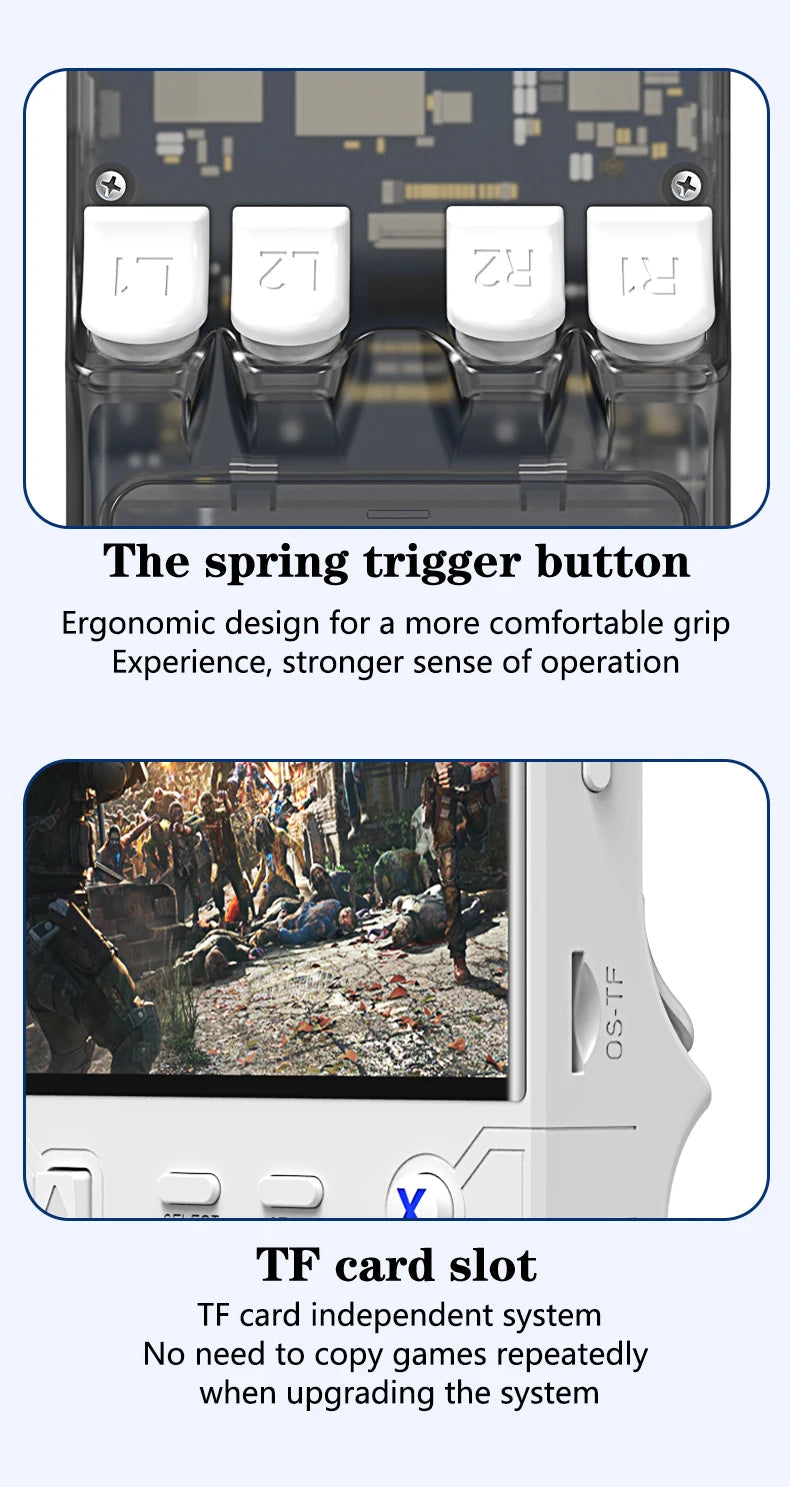 Consola de Videojuegos Retro R36 Ultra, Sistema Linux, Pantalla IPS de 4.0 Pulgadas