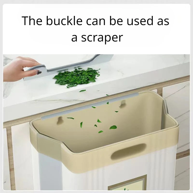 Cubo de basura colgante plegable para cocina, mueble de baño para el hogar, cubo de basura montado en la pared, accesorios de cocina