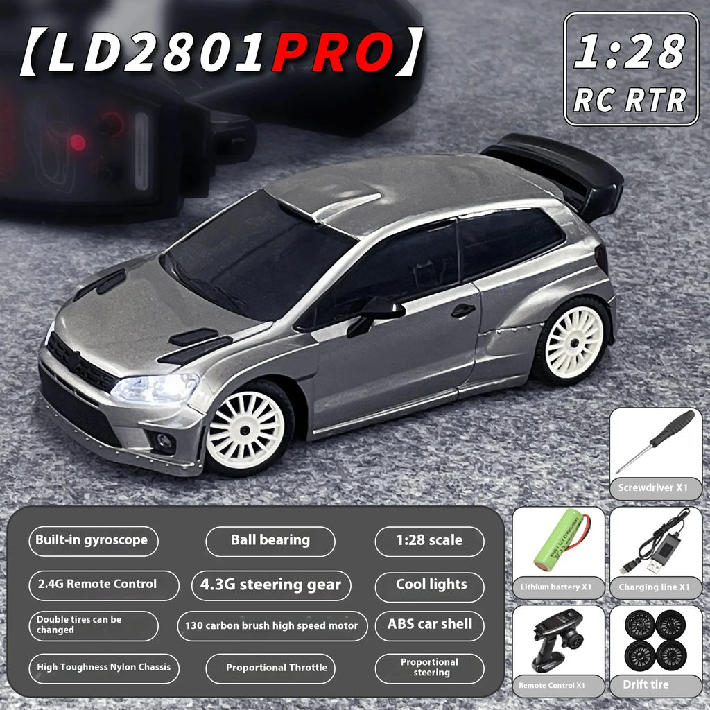 LDRC RC Drift Car 2801PRO 2802PRO 2803PRO 2804PRO 1/28 4WD con giroscopio totalmente proporcional acelerador y dirección coche Juguetes