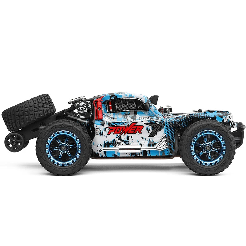 Coche RC 1/28, 4WD, 30 Km/H con Luces LED y Chasis de Metal