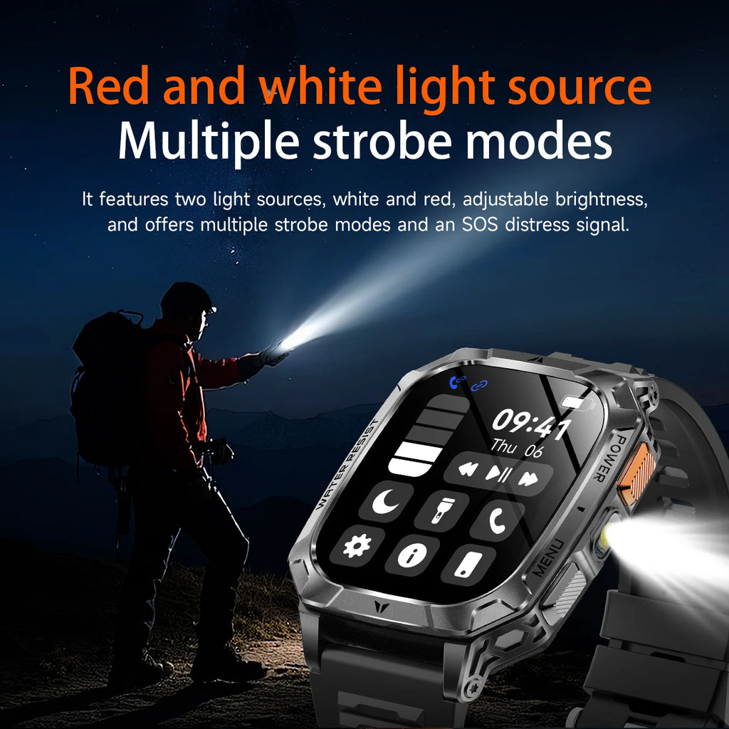Reloj Inteligente LIGE Militar Batería 1400mAh Bluetooth