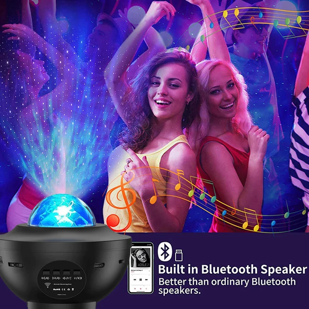 Proyector LED de Galaxia con Luz Nocturna Bluetooth