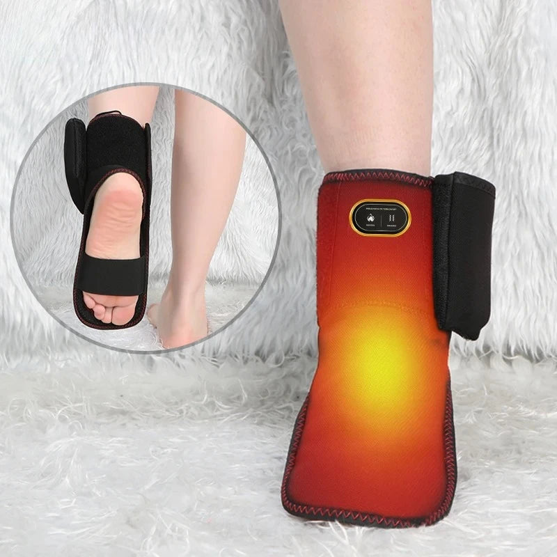 Masajeador Eléctrico de Tobillo con Calor, 3 Niveles de Ajuste - Relajación Muscular y Comodidad para las Articulaciones del Tobillo - Cuidado de los Pies para Entusiastas del Fitness y Personas Mayores