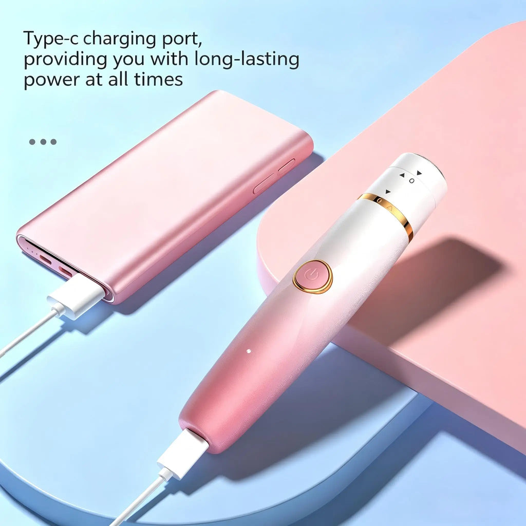 Maquinillas de afeitar eléctricas 4 en 1 para mujer, recortadora de vello recargable, portátil, para rostro, cuerpo, bikini, nariz, cejas, uso en seco y húmedo