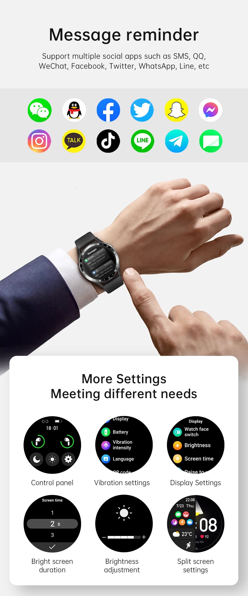 Reloj inteligente 2024 2 en 1 con auriculares Bluetooth TWS, monitor de frecuencia cardíaca y presión arterial, nuevo reloj deportivo y fitness