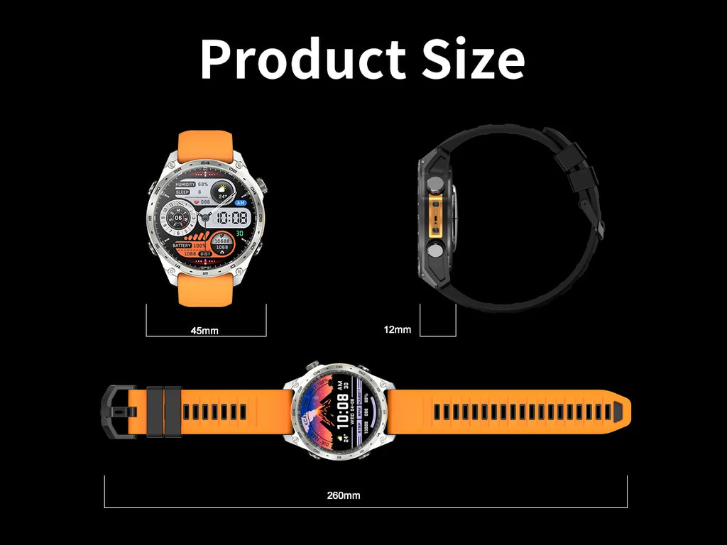 Reloj Inteligente Militar GPS Altímetro 530mAh