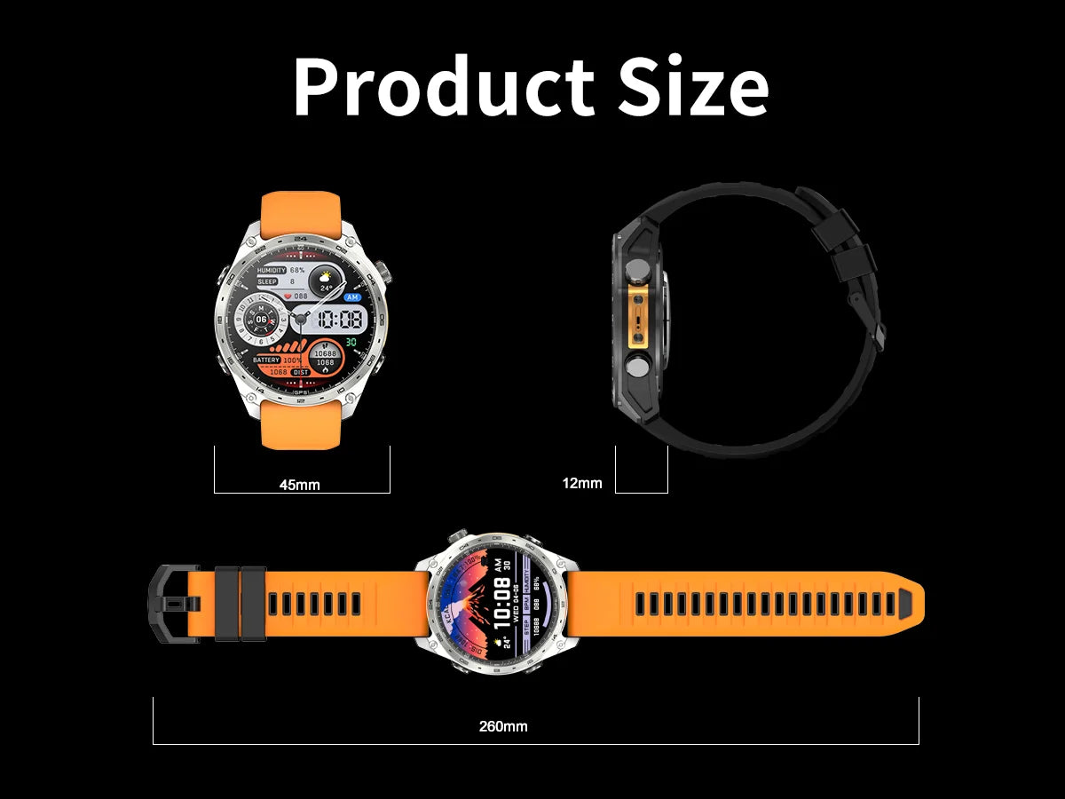 Reloj Inteligente Militar GPS Altímetro 530mAh