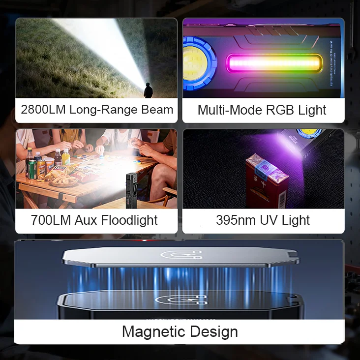 Linterna Recargable Warsun X608 Ultrabrillante para Hogar y Camping