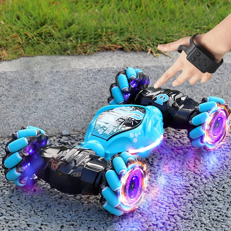 Auto RC Drift 4WD con Luces LED, Música y Spray 360° Control Remoto