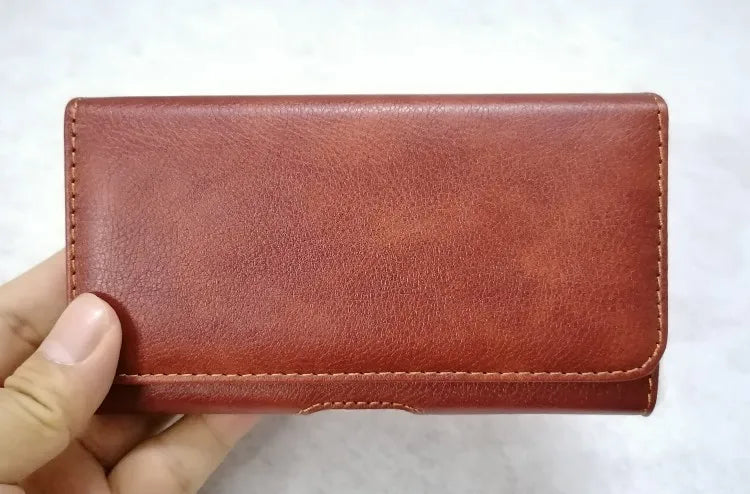 Funda Universal de Cuero para Teléfono con Clip para Cinturón