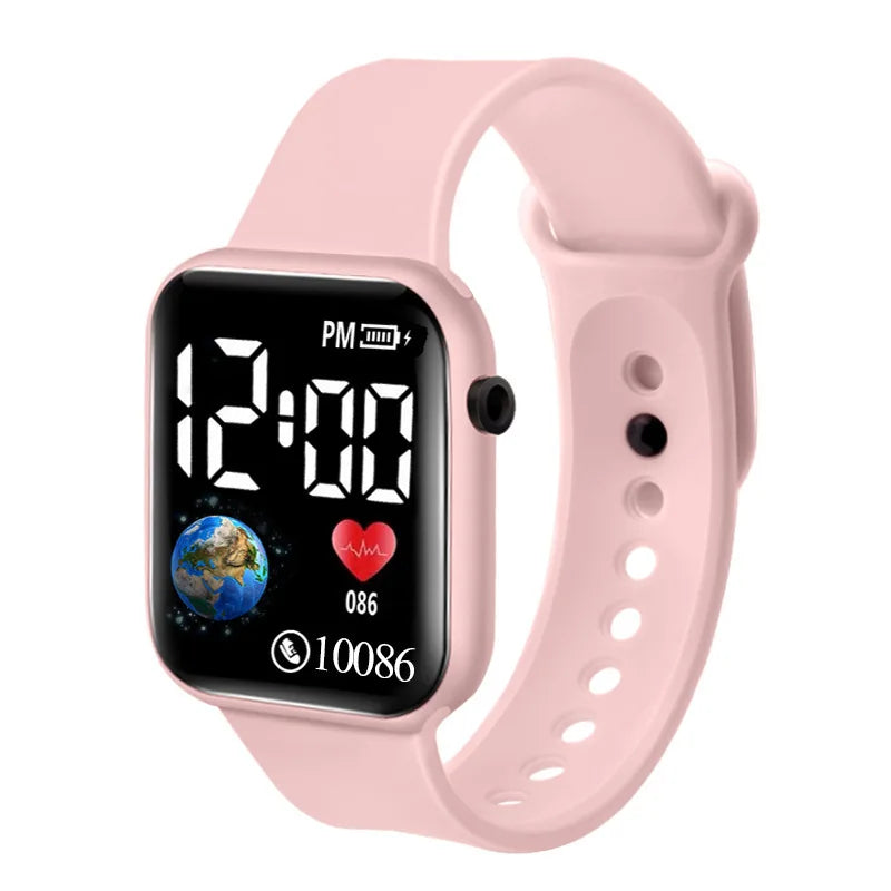 Relojes YIKAZE para niños, reloj Digital LED para niños, correa de silicona, reloj de pulsera electrónico de dibujos animados, reloj deportivo para niños y niñas, regalos