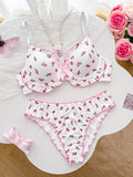 Conjunto de Ropa Interior con Estampado Floral