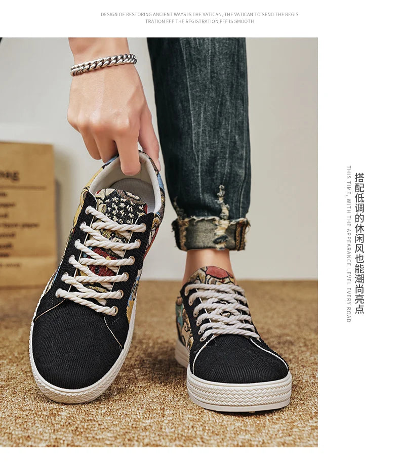 Zapatos informales de tela para hombre, zapatos para caminar al aire libre, ligeros y transpirables, para primavera y verano, zapatos planos cómodos y a la moda para jóvenes