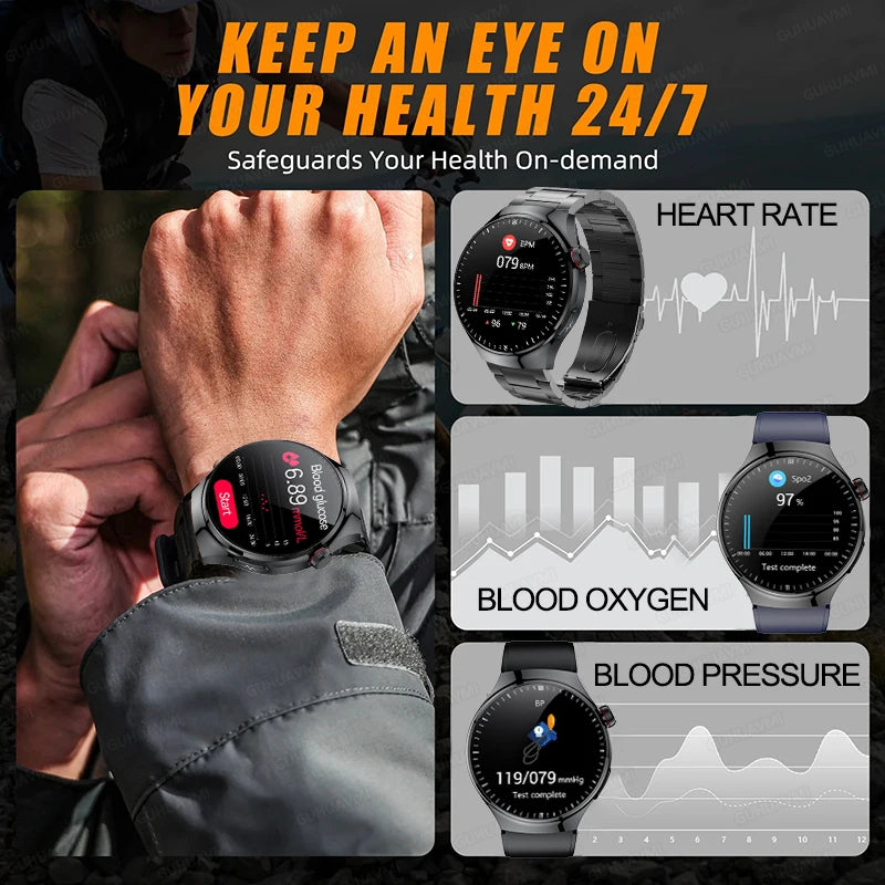Reloj Inteligente Médico ECG Glucosa Ácido Úrico