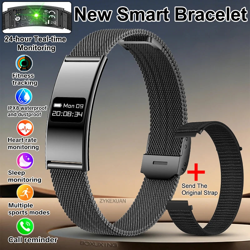 Pulsera Inteligente Deportiva Resistente al Agua IPX8 con Monitor de Salud