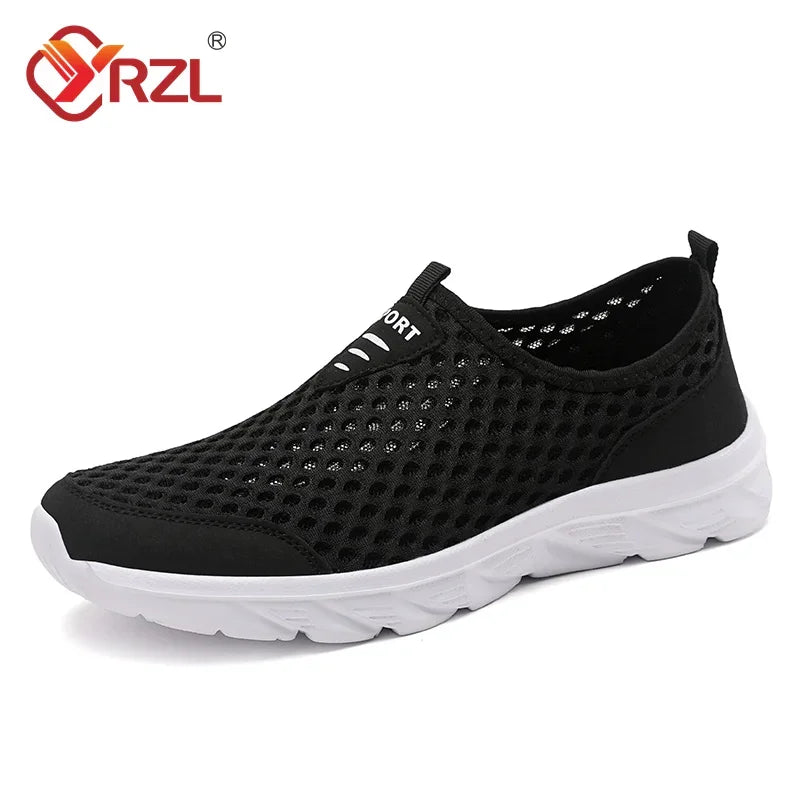 YRZL, zapatos informales ligeros para hombre, zapatillas informales transpirables sin cordones para hombre, zapatos planos antideslizantes para caminar al aire libre, talla 39-46