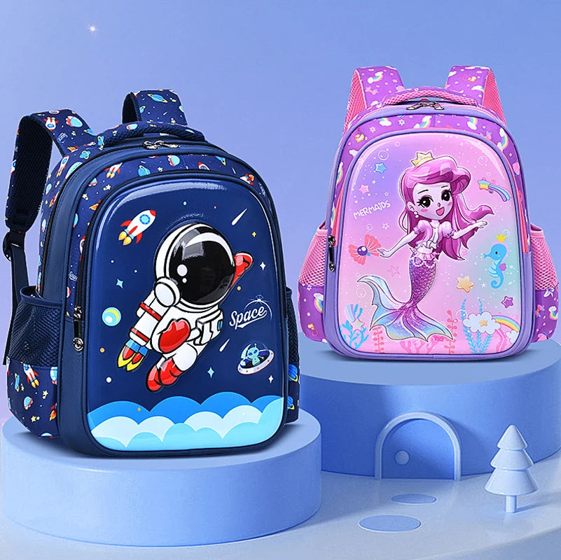 Mochila Escolar Impermeable con Astronauta 3D para Niños
