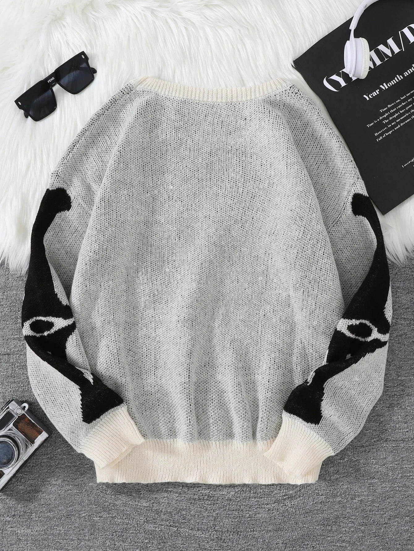Nuevo Popular Otoño e Invierno Backbone Jacquard patrón pulóver suéter Casual cuello redondo tejido jersey de los hombres