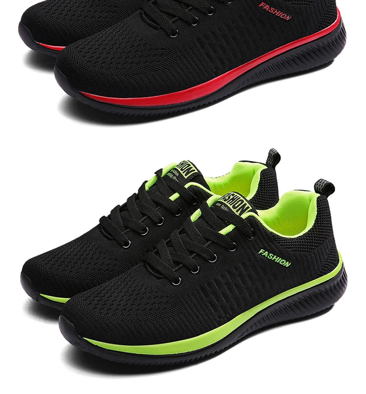 Zapatillas de correr para hombre, zapatos deportivos ligeros para caminar, zapatos informales transpirables de malla clásica, mocasines de moda para hombre, zapatillas de deporte para hombre
