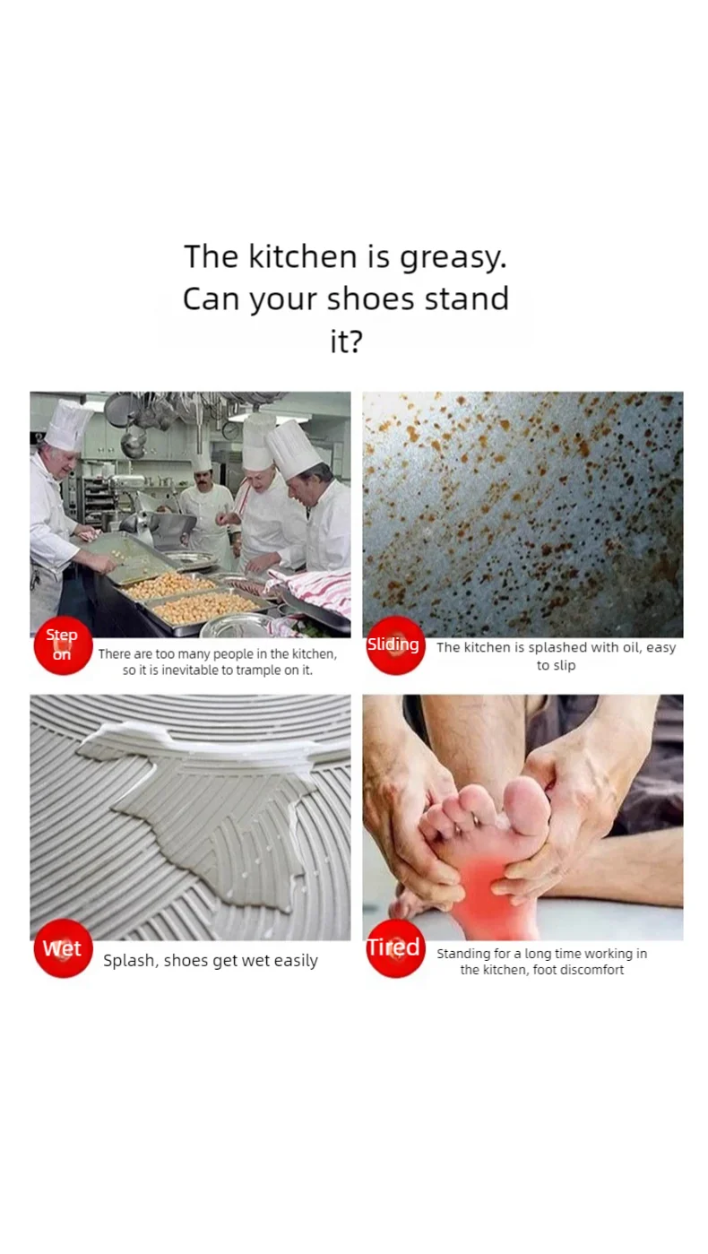 Zapatos de Chef Antideslizantes para Hombre — Suela EVA, Resistentes al Aceite