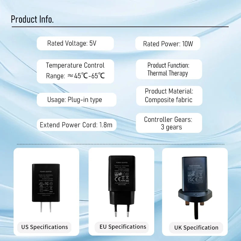Masajeador Eléctrico Vibratorio para Manos con Calor y Compresión, Alivia el Dolor y la Molestia por Uso Excesivo o Lesiones, Puerto USB, Uso Familiar, Cuidado de las Manos