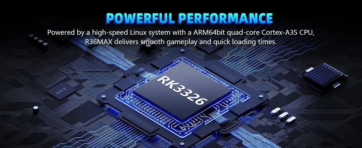 Consola de juegos retro portátil R36MAX, consola de juegos retro de 4.0 pulgadas con 64GB de RAM, compatible con más de 30 emuladores, Linux de código abierto.