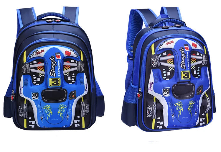 Mochila Preescolar con Diseño 3D de Auto para Niños