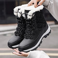 Botas de nieve para mujer con forro de felpa y suela antideslizante
