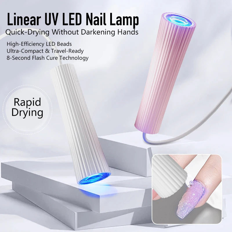 Mini lámpara LED UV para uñas, para secar esmalte de uñas en Gel, secador de uñas de mano, pegamento adhesivo de Gel UV, luz de curado, herramientas de manicura para decoración de uñas