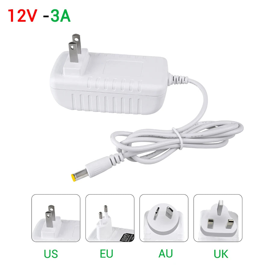 Adaptador de Corriente 12V DC para Controlador LED
